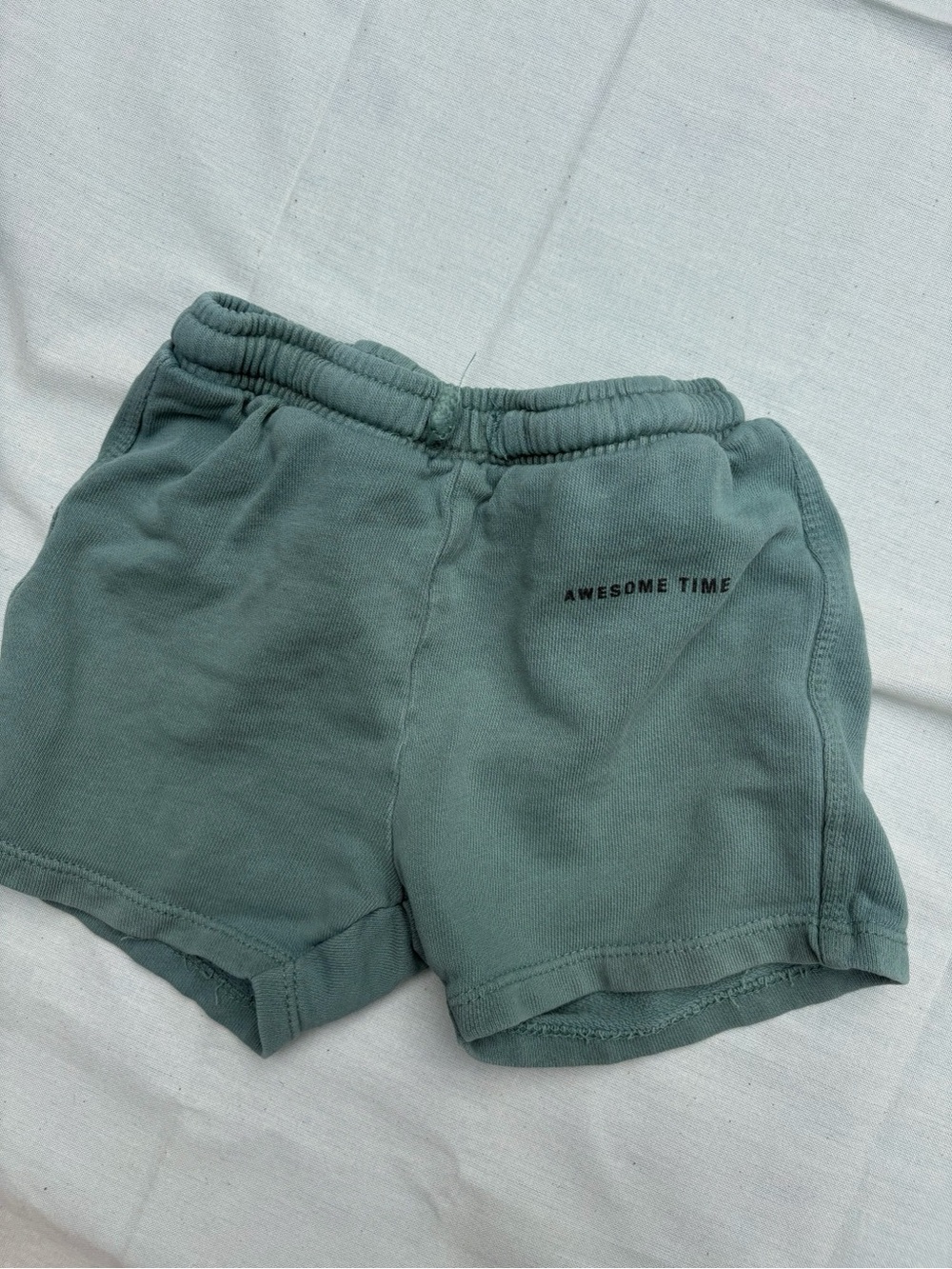 Zara Kids Shorts in Sage Green - "Awesome Time"